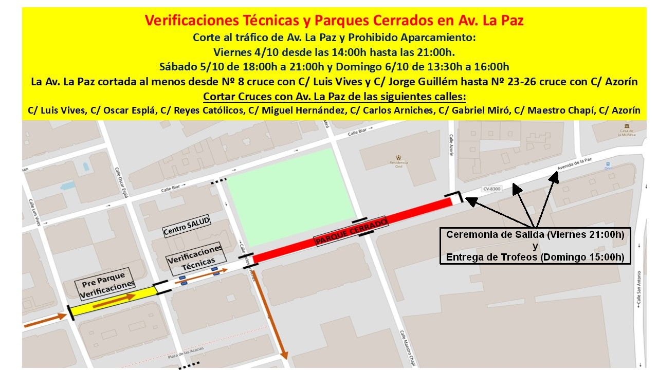 Av La Paz - Verificaciones Técnicas + Parques Cerrados + Ceremonia Salida + Entrega Trofeos